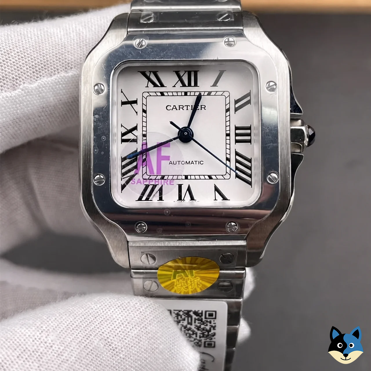 Santos De Cartier 35mm SS/SS White Dial AF MY9015