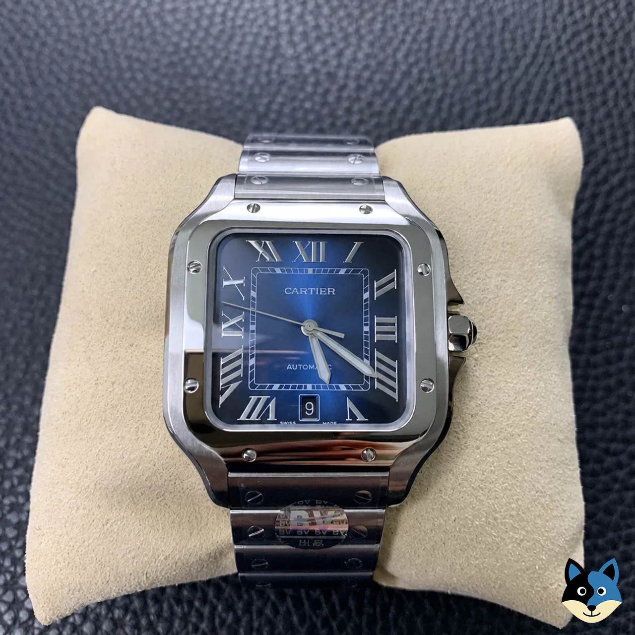 Santos Large 40mm Blue Dial SS Bracelet BVF MY9015